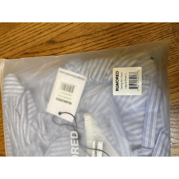 Rumored Blue Striped Mini Dress - Picture 5 of 5